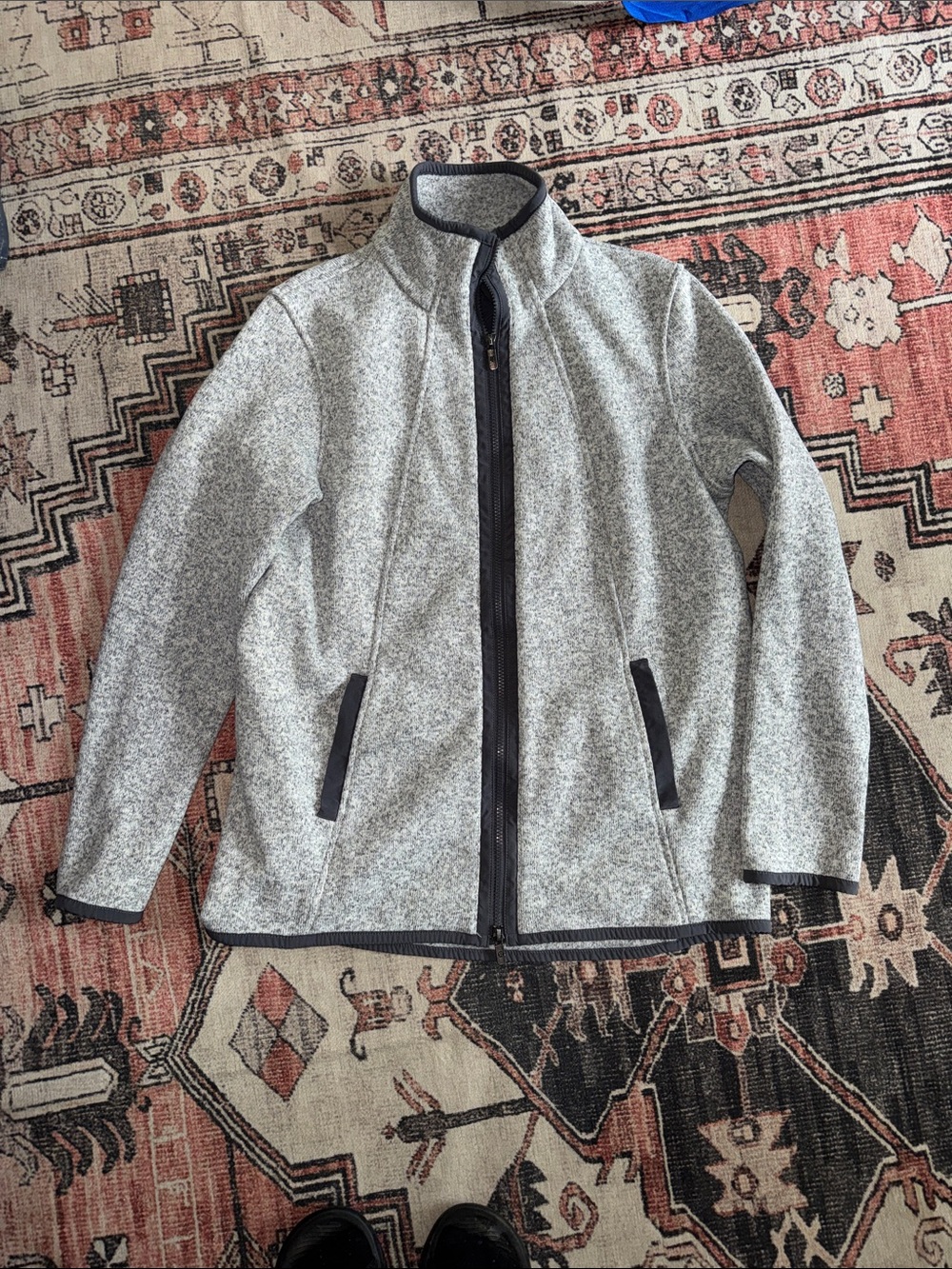lululemon athletica Heather Gray Full‑Zip Fleece Jacket